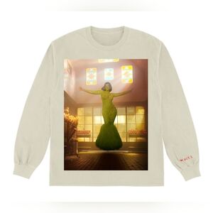 BEYONCÈ "Church Girl" Tan Longsleeve T-Shirt - Renaissance Album MEDIUM